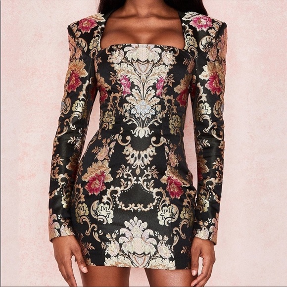 HOUSE OF CB 'Mona' Jacquard Boned Bustier Dress NWOT - Picture 2 of 15